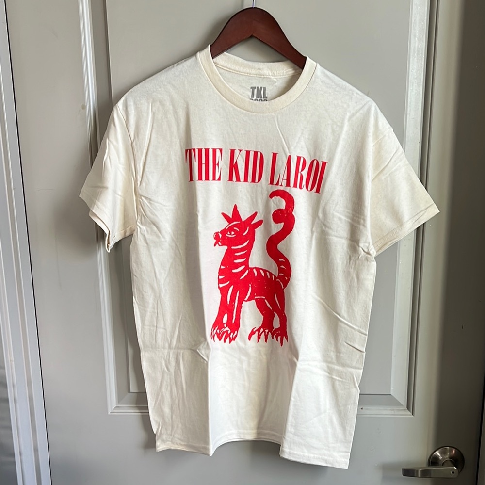 Cream Kid Laroi End Of The World Tour T-Shirt with Red Graphic BRAND NEW Size M